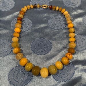Genuine Multicolor Agate Bead Necklace